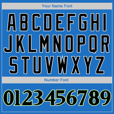 Custom Blue Black-Neon Green Authentic Throwback Basketball Jersey