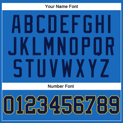 Custom Blue Navy-Gold Authentic Throwback Basketball Jersey