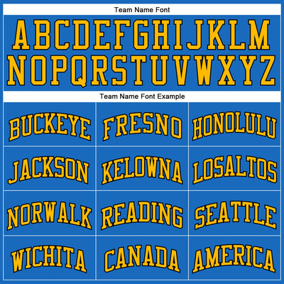 Custom Blue Gold-Black Authentic Throwback Basketball Jersey