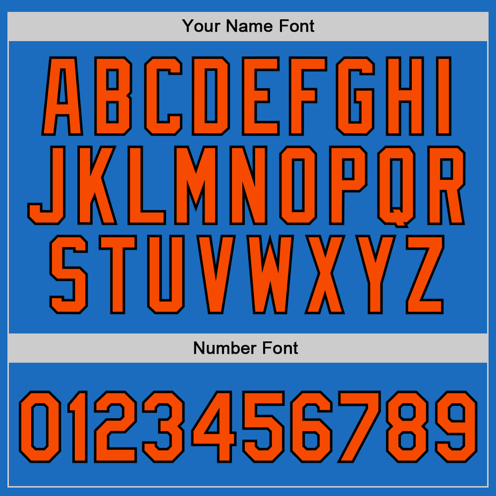 Custom Blue Orange-Black Authentic Throwback Basketball Jersey