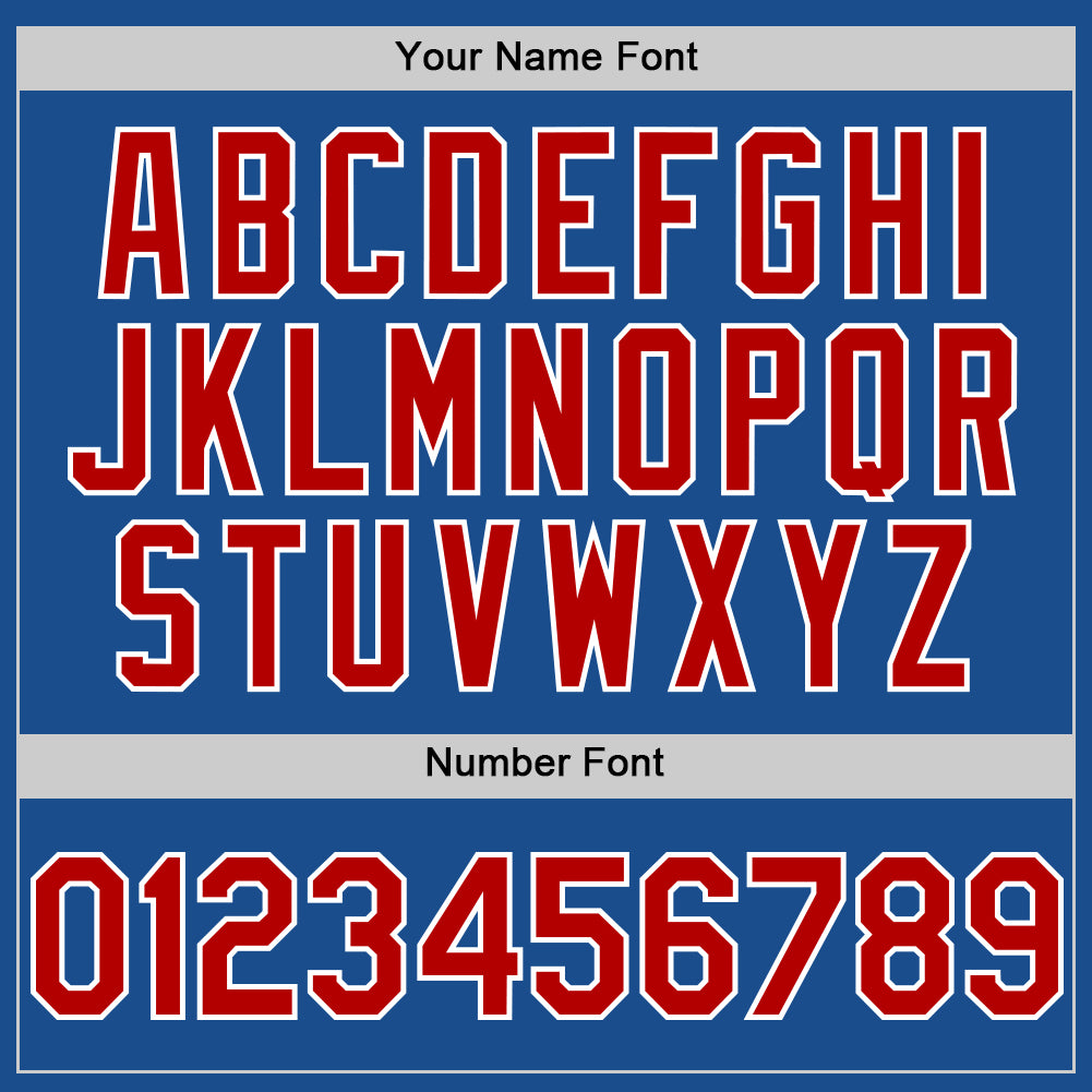 Custom Blue Red-White Mesh Authentic Throwback Baseball Jersey