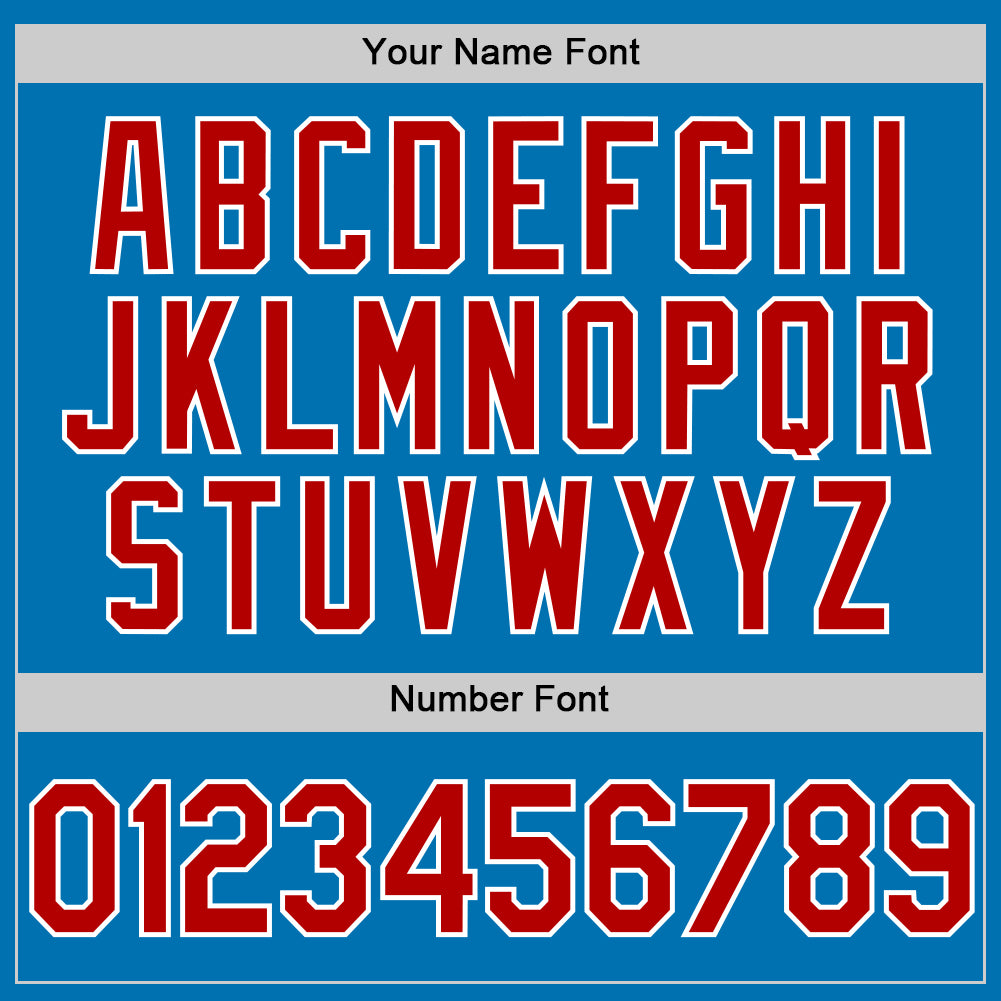 Custom Blue Red-White Authentic Baseball Jersey