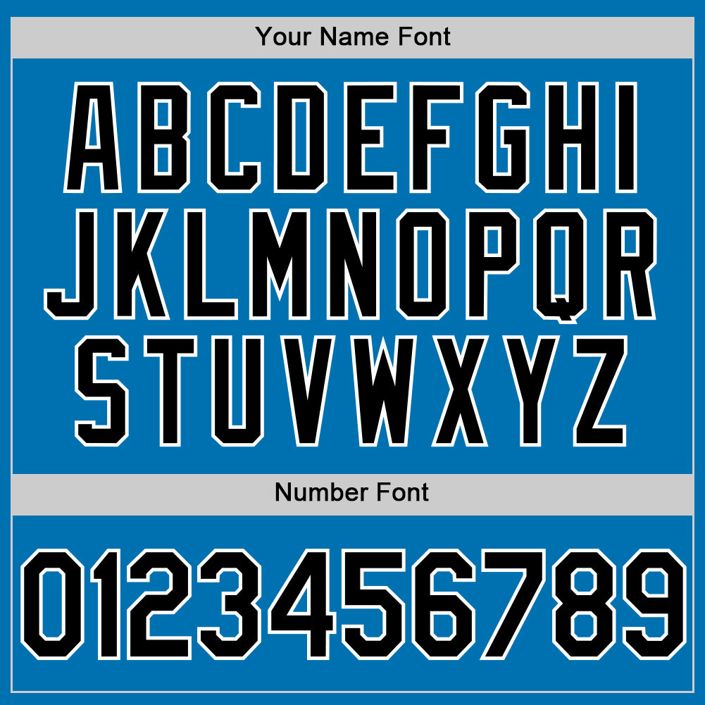 Custom Blue Black-White Authentic Baseball Jersey