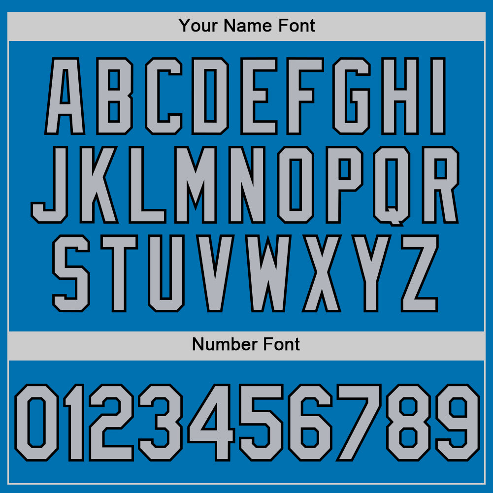 Custom Blue Gray-Black Authentic Baseball Jersey