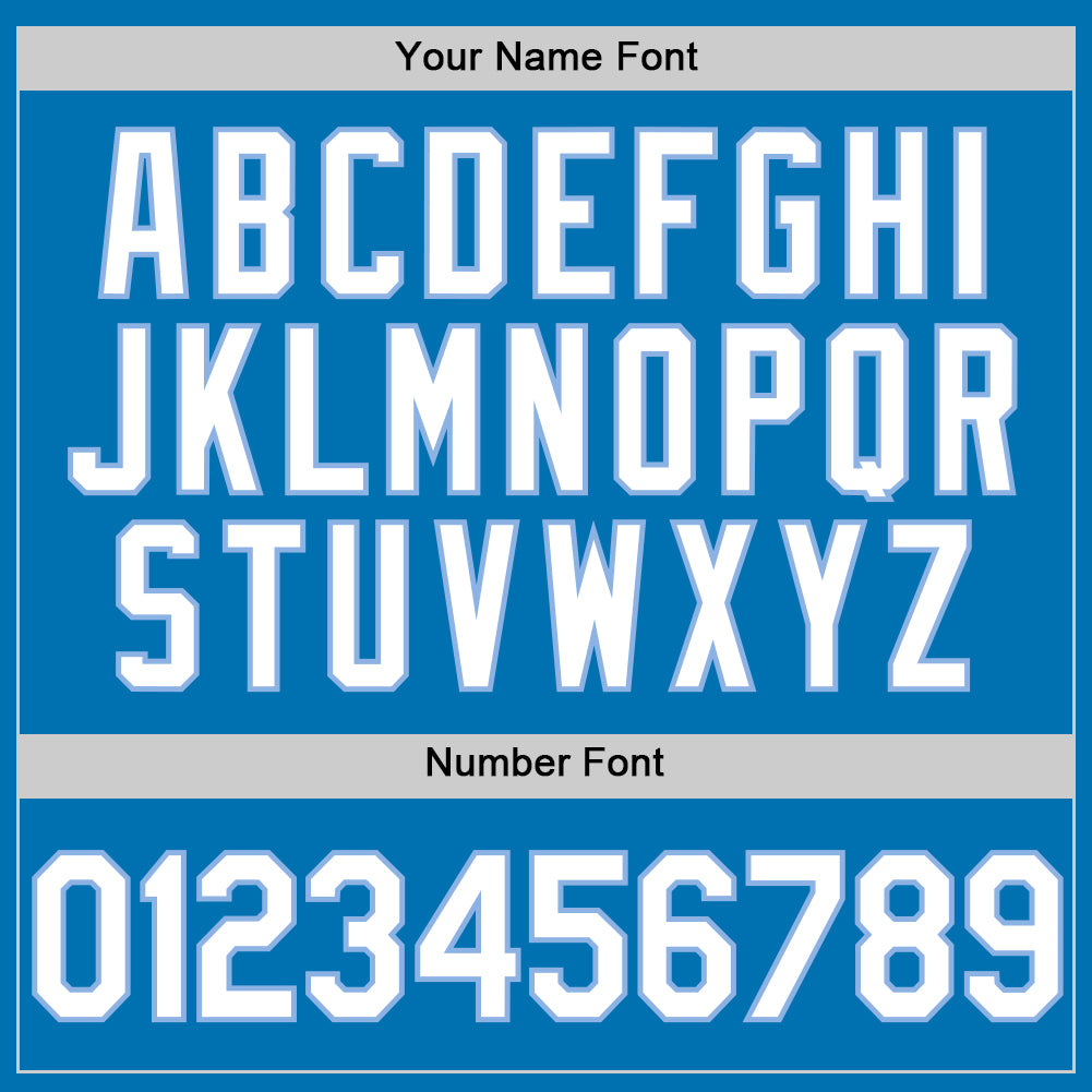 Custom Blue White-Light Blue Authentic Baseball Jersey