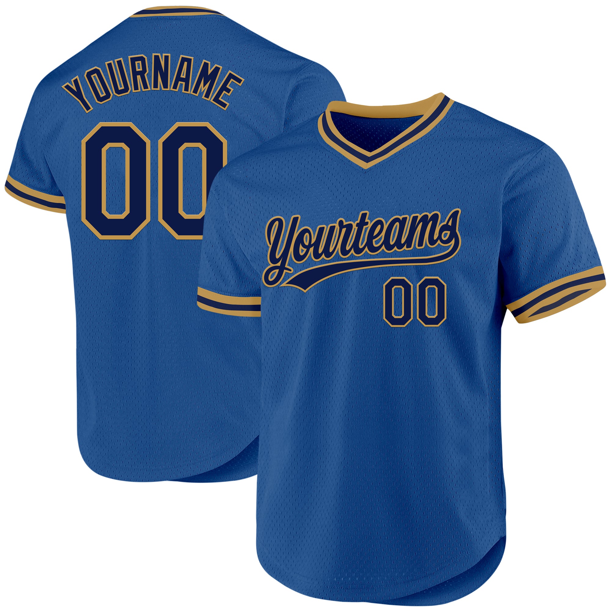 2222Custom Royal White Authentic Baseball Jersey