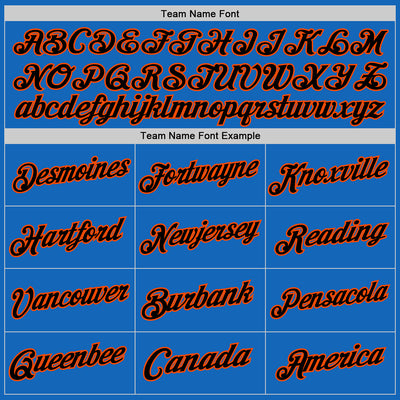 Custom Blue Black-Orange Authentic Throwback Basketball Jersey