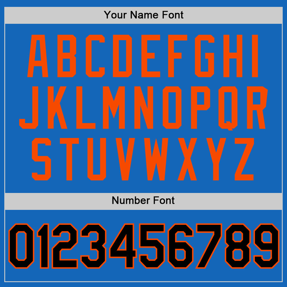 Custom Blue Black-Orange Authentic Throwback Basketball Jersey