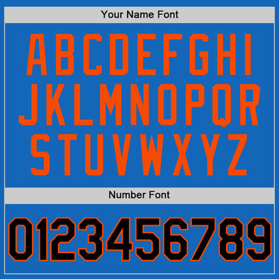 Custom Blue Black-Orange Authentic Throwback Basketball Jersey