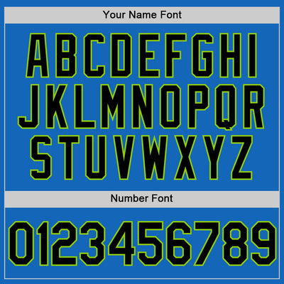 Custom Blue Black-Neon Green Authentic Throwback Basketball Jersey