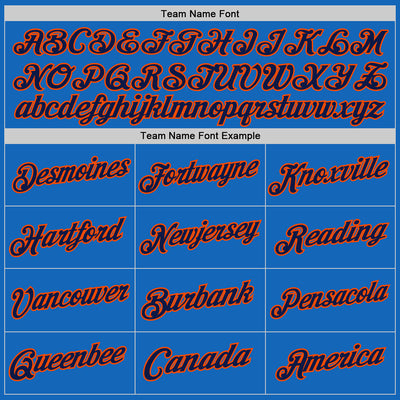 Custom Blue Navy-Orange Authentic Throwback Basketball Jersey