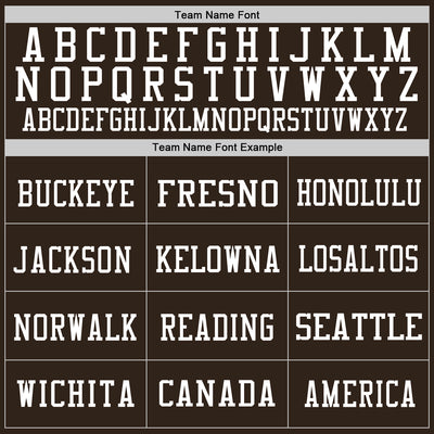 Custom Brown White Mesh Authentic Football Jersey