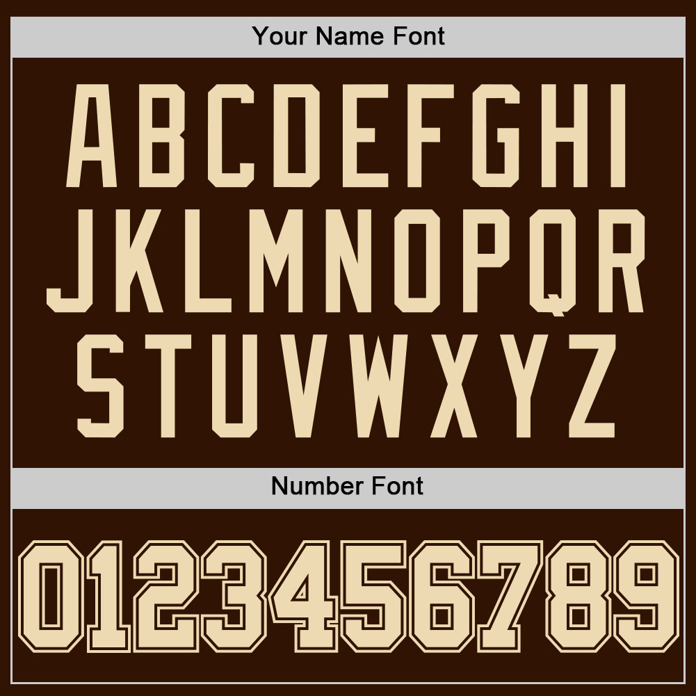 Custom Brown Cream Authentic Basketball Jersey