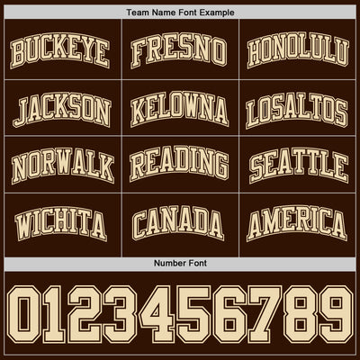 Custom Brown Cream Authentic Basketball Jersey