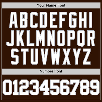 Custom Brown White-Gray Authentic Basketball Jersey