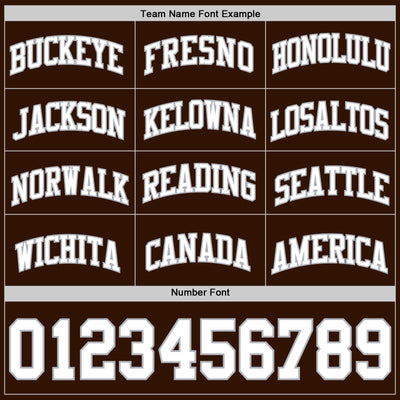 Custom Brown White-Gray Authentic Basketball Jersey