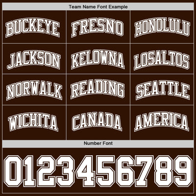 Custom Brown White Authentic Basketball Jersey