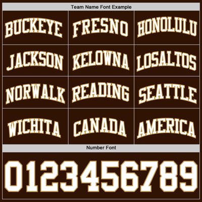 Custom Brown White-Old Gold Authentic Basketball Jersey