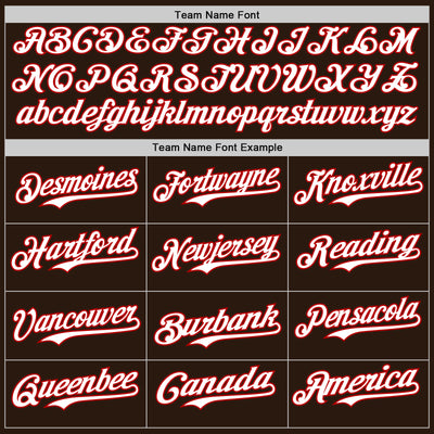Custom Brown White-Red Authentic Baseball Jersey
