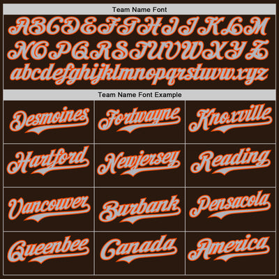 Custom Brown Orange-Gray Authentic Baseball Jersey