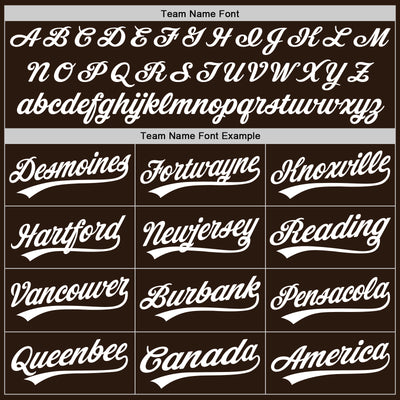 Custom Stitched Brown White-Brown Baseball Pullover Sweatshirt Hoodie