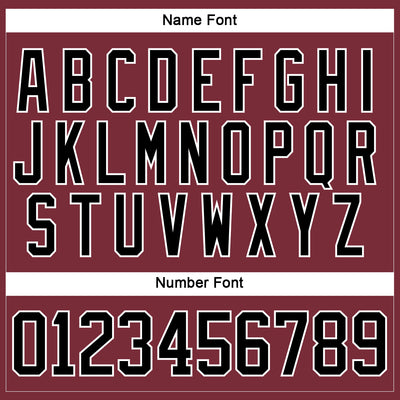 Custom Burgundy Black-White Hockey Lace Neck Jersey