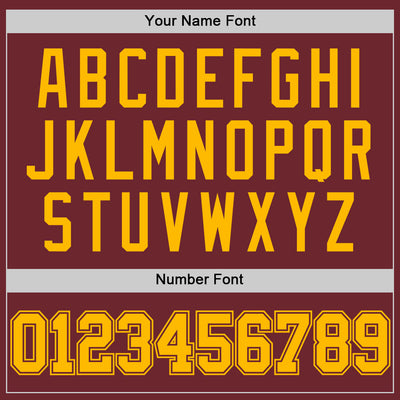 Custom Burgundy Gold Authentic Basketball Jersey