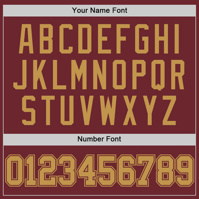 Custom Burgundy Old Gold Authentic Basketball Jersey