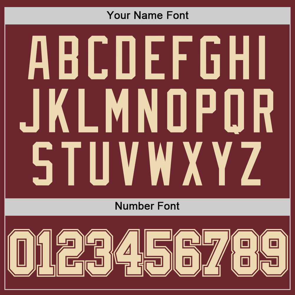 Custom Burgundy Cream Authentic Basketball Jersey