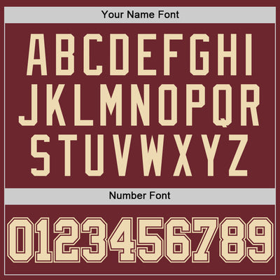 Custom Burgundy Cream Authentic Basketball Jersey