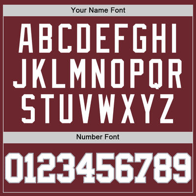 Custom Burgundy White-Gray Authentic Basketball Jersey