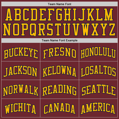 Custom Burgundy Navy-Gold Authentic Basketball Jersey