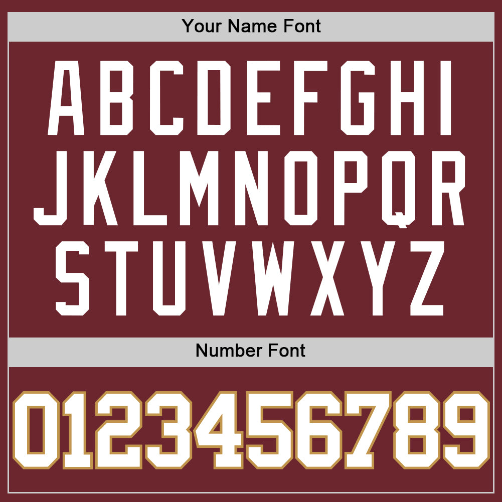 Custom Burgundy White-Old Gold Authentic Basketball Jersey