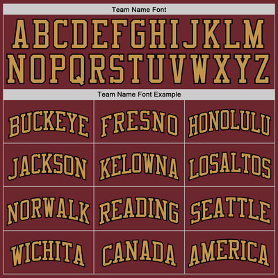 Custom Burgundy Black-Old Gold Authentic Basketball Jersey