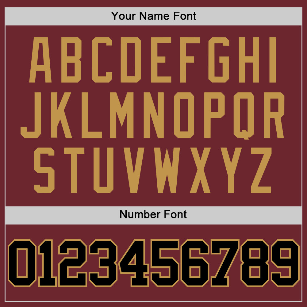 Custom Burgundy Black-Old Gold Authentic Basketball Jersey