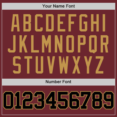 Custom Burgundy Black-Old Gold Authentic Basketball Jersey