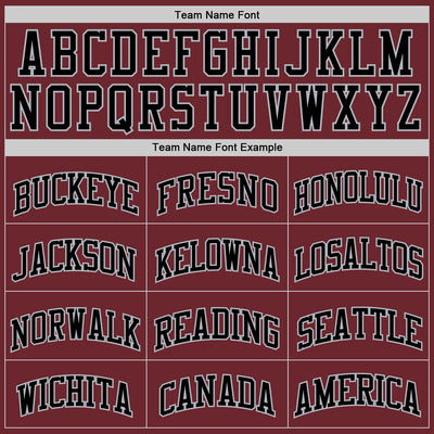 Custom Burgundy Black-Gray Authentic Basketball Jersey