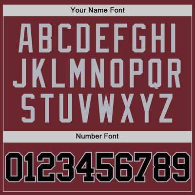 Custom Burgundy Black-Gray Authentic Basketball Jersey