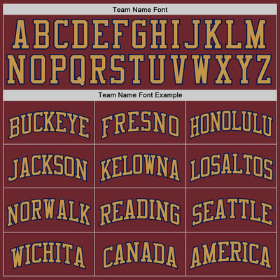 Custom Burgundy Navy-Old Gold Authentic Basketball Jersey