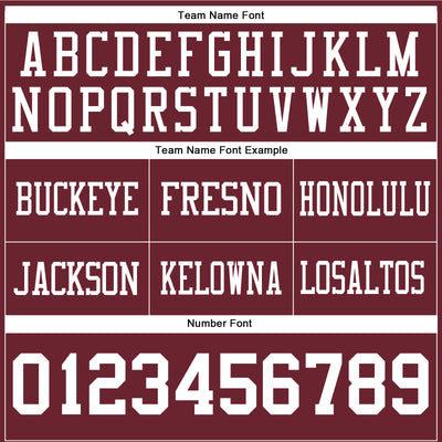 Custom Burgundy White Authentic Football Jersey