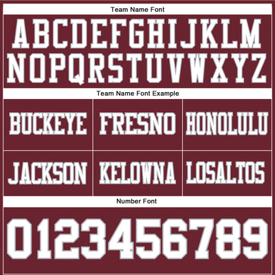 Custom Burgundy White-Gray Authentic Football Jersey