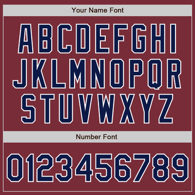 Custom Stitched Burgundy Navy-White Baseball Pullover Sweatshirt Hoodie