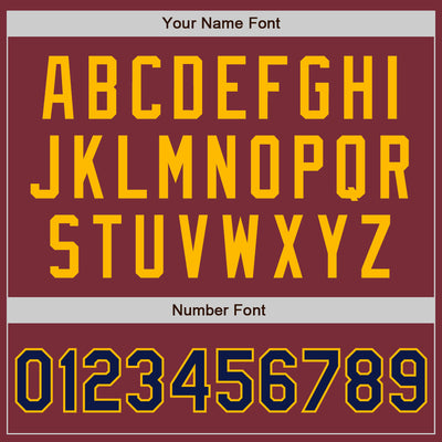 Custom Stitched Burgundy Navy-Gold Baseball Pullover Sweatshirt Hoodie