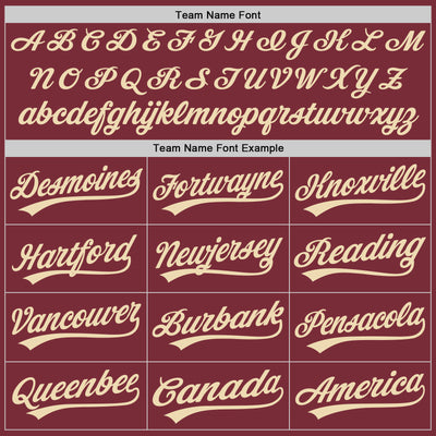 Custom Stitched Burgundy Cream-Burgundy Baseball Pullover Sweatshirt Hoodie