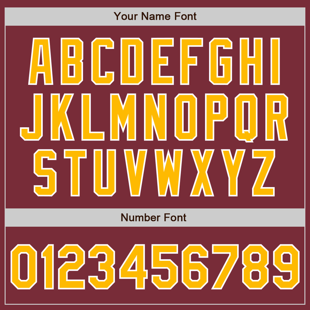 Custom Stitched Burgundy Gold-White Baseball Pullover Sweatshirt Hoodie