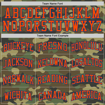 Custom Camo Orange-Royal Authentic Salute To Service Basketball Jersey