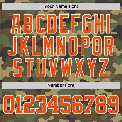 Custom Camo Orange-White Authentic Salute To Service Basketball Jersey