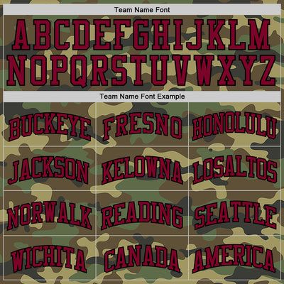 Custom Camo Maroon-Black Authentic Salute To Service Basketball Jersey