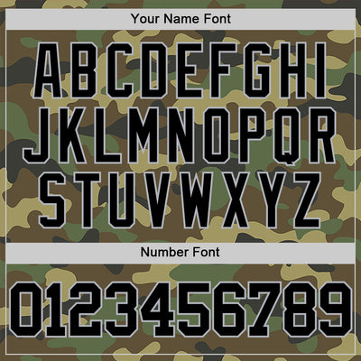 Custom Camo Black-Gray Authentic Salute To Service Basketball Jersey