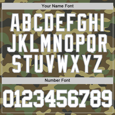 Custom Camo White-Gray Authentic Salute To Service Basketball Jersey